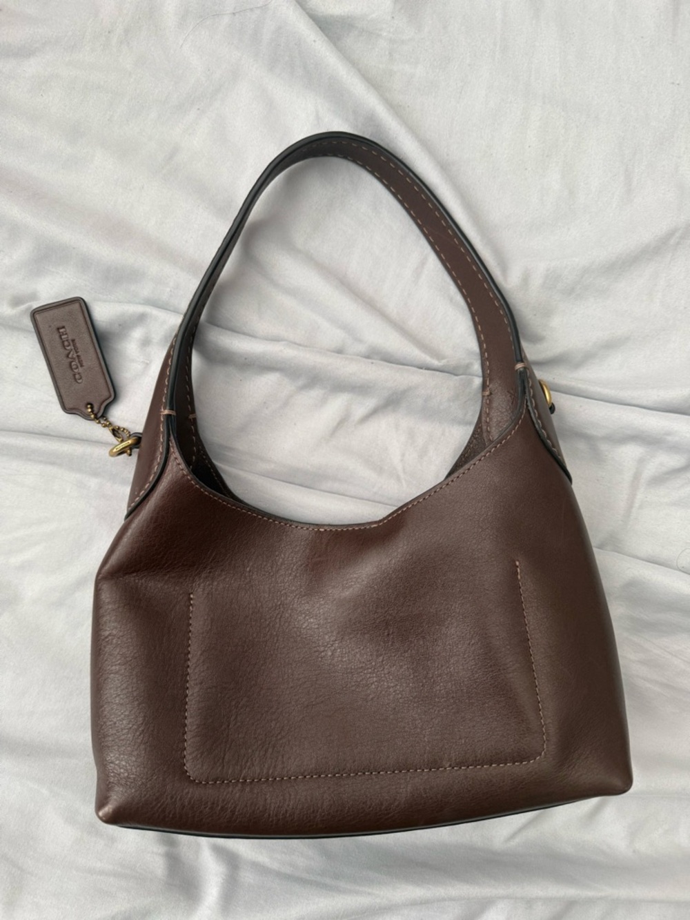Coach Brooklyn 23 Brown Leather Shoulder Bag - Picture 2 of 8